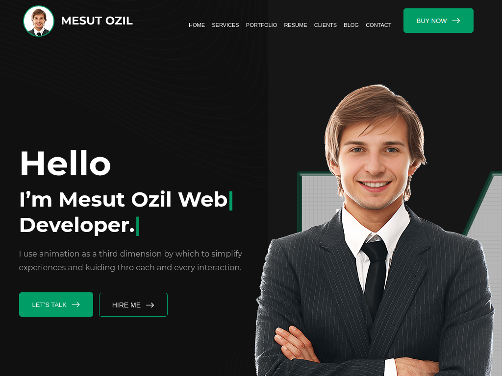 Шаблон сайта, резюме